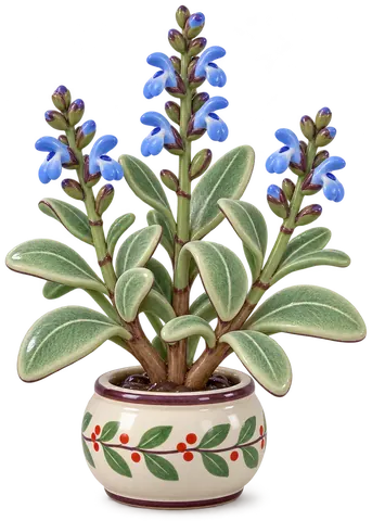 Sauge officinale, figurine en faïence de FermeVallée