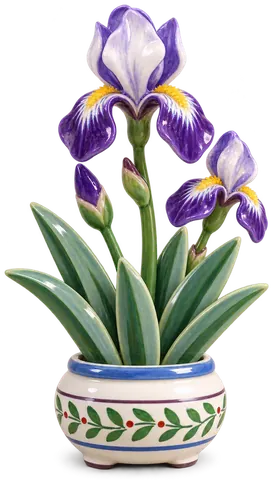 Iris d’Allemagne, figurine en faïence de FermeVallée