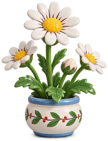 Leucanthème, figurine en faïence de FermeVallée