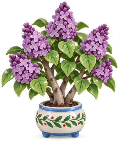 Lilas commun, figurine en faïence de FermeVallée
