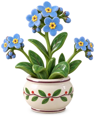 Myosotis, figurine en faïence de FermeVallée
