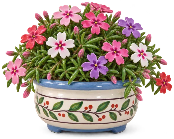 Phlox mousse, figurine en faïence de FermeVallée