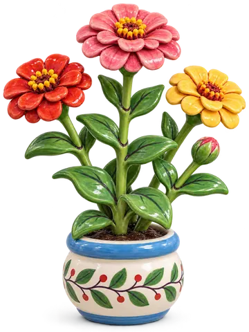 Zinnia, figurine en faïence de FermeVallée