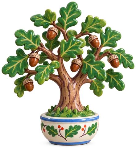 Chêne sessile, figurine en faïence de FermeVallée