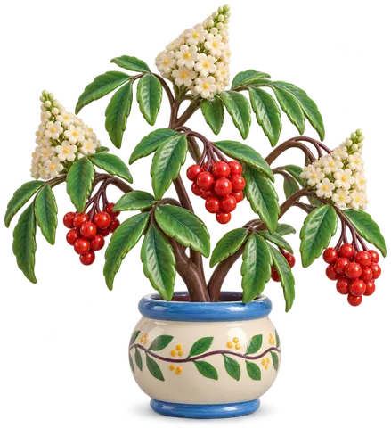 Sureau à grappes, figurine en faïence de FermeVallée