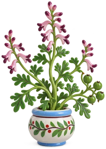 Fumeterre officinale, figurine en faïence de FermeVallée