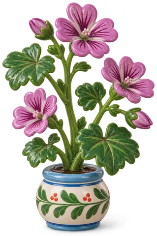 Mauve sylvestre, figurine en faïence de FermeVallée