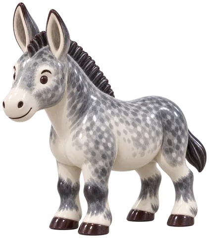 Âne andalou, figurine en faïence de FermeVallée