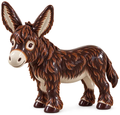 Âne du Poitou, figurine en faïence de FermeVallée