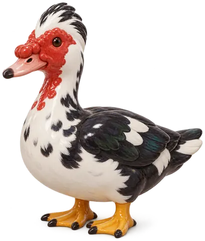 Canard de Barbarie, figurine en faïence de FermeVallée