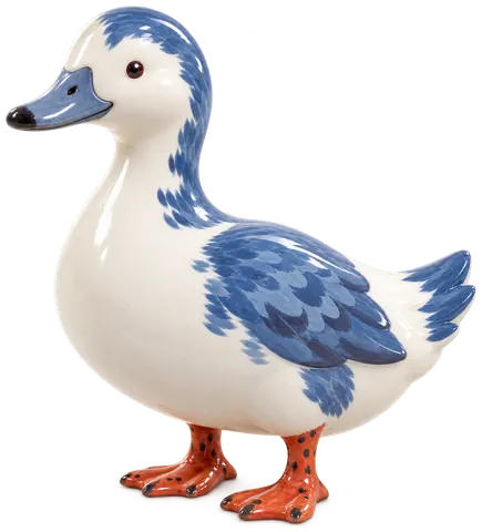 Canard de Huttegem, figurine en faïence de FermeVallée