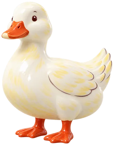 Canard de Pékin allemand, figurine en faïence de FermeVallée