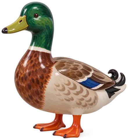 Canard de Rouen anglais, figurine en faïence de FermeVallée