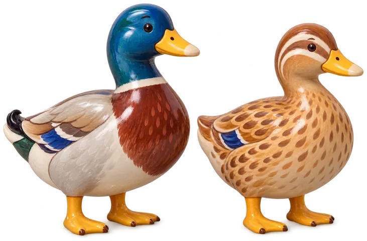 Canard de Saxe, figurine en faïence de FermeVallée