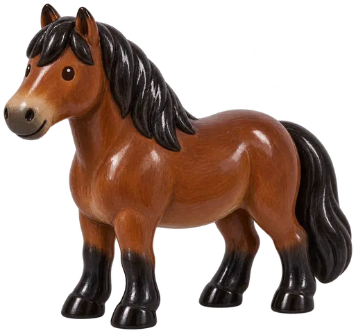 Cheval d’Auvergne, figurine en faïence de FermeVallée
