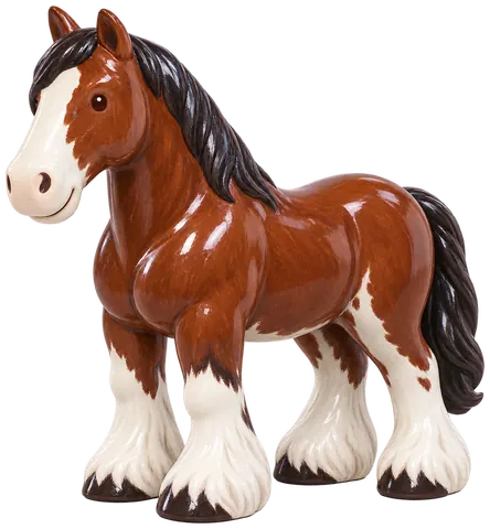 Clydesdale, figurine en faïence de FermeVallée