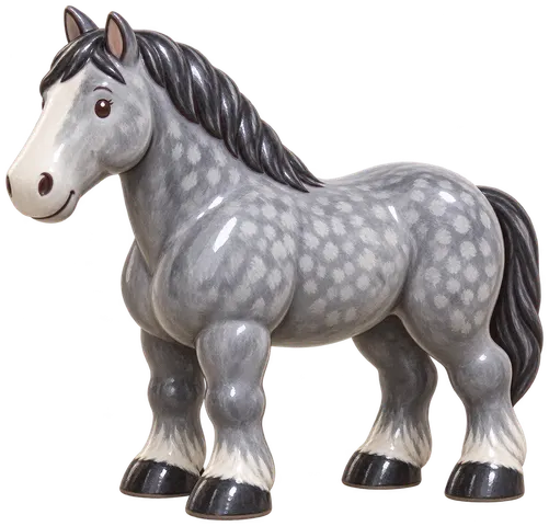 Percheron, figurine en faïence de FermeVallée