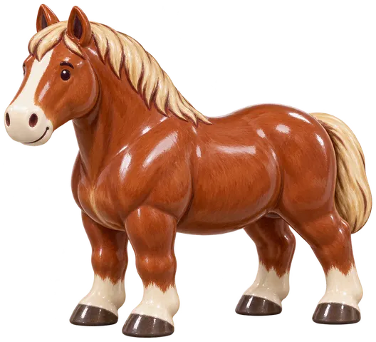 Trait soviétique, figurine en faïence de FermeVallée