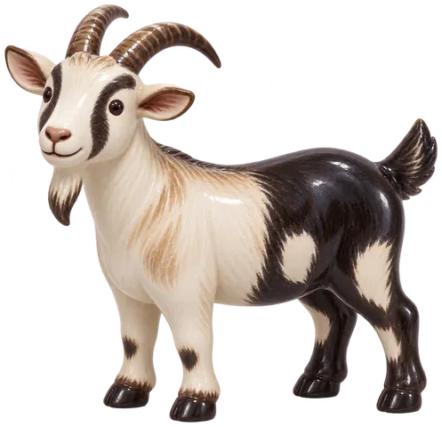 Chèvre cou-clair du Berry, figurine en faïence de FermeVallée