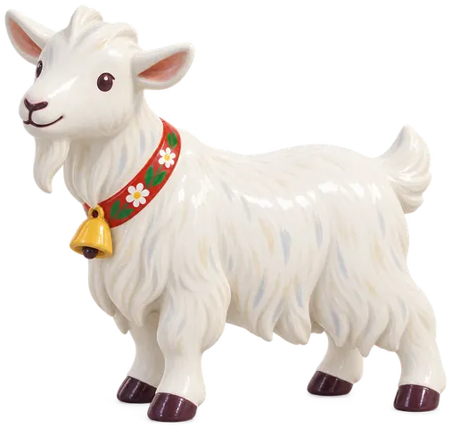 Chèvre d’Appenzell, figurine en faïence de FermeVallée
