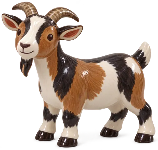 Chèvres naines d’Afrique de l’Ouest, figurine en faïence de FermeVallée