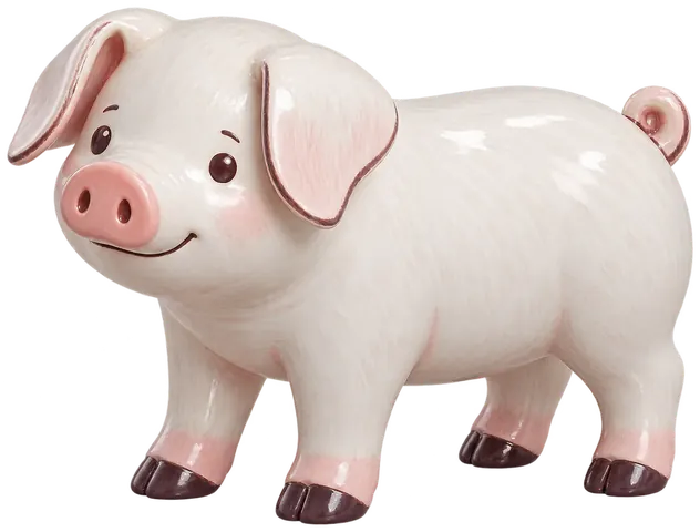 Chester white, figurine en faïence de FermeVallée