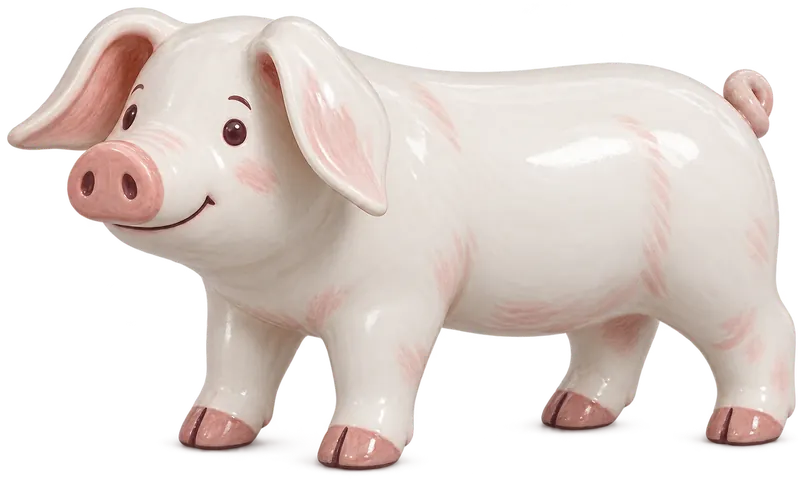 Landrace français, figurine en faïence de FermeVallée