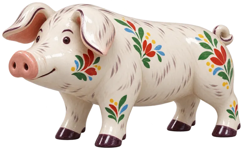 Porc d’Ourjoum, figurine en faïence de FermeVallée