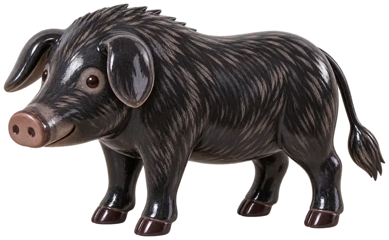 Porc de Corse, figurine en faïence de FermeVallée