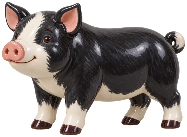 Porc de Kemerovo, figurine en faïence de FermeVallée
