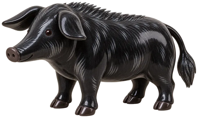 Porc gascon, figurine en faïence de FermeVallée