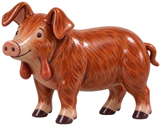 Red Wattle, figurine en faïence de FermeVallée
