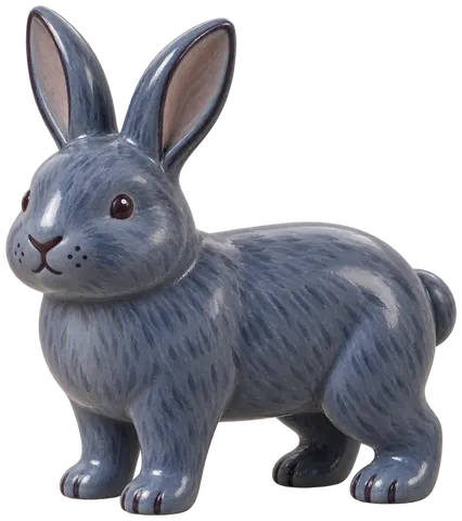 Bleu de Vienne, figurine en faïence de FermeVallée