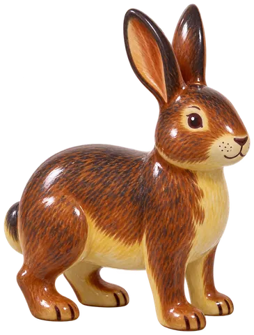 Brun marron de Lorraine, figurine en faïence de FermeVallée