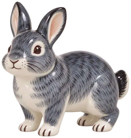 Lapin chinchilla, figurine en faïence de FermeVallée