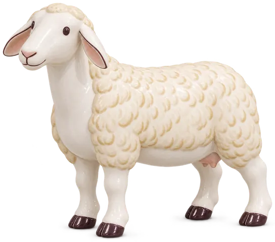 Blanche du Massif central, figurine en faïence de FermeVallée
