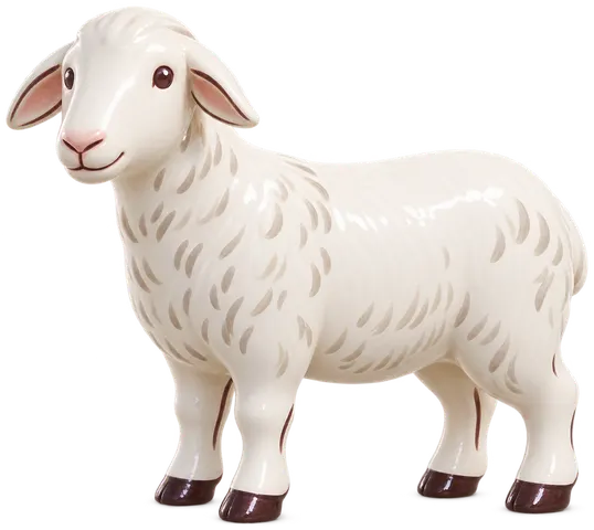 Mouton de la Leine, figurine en faïence de FermeVallée