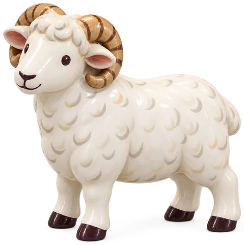 Mouton de Santa Cruz, figurine en faïence de FermeVallée