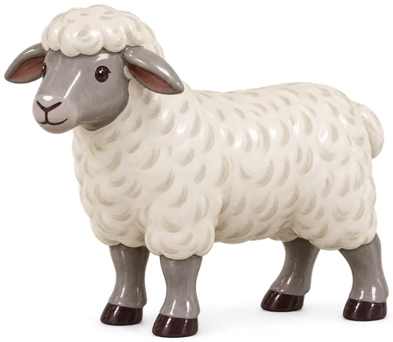 Mouton vendéen, figurine en faïence de FermeVallée