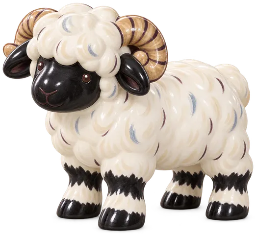 Nez noir du Valais, figurine en faïence de FermeVallée