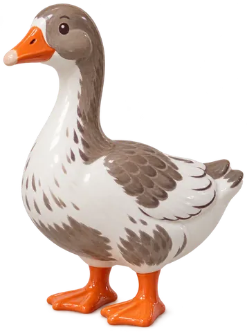Oie de Scanie, figurine en faïence de FermeVallée
