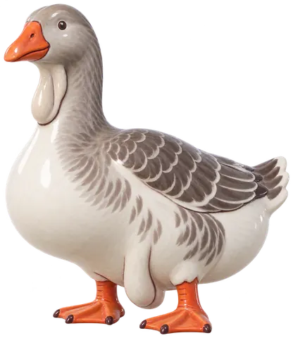 Oie de Toulouse, figurine en faïence de FermeVallée