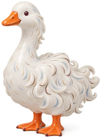 Oie du Danube, figurine en faïence de FermeVallée