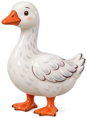 Oie tchèque, figurine en faïence de FermeVallée
