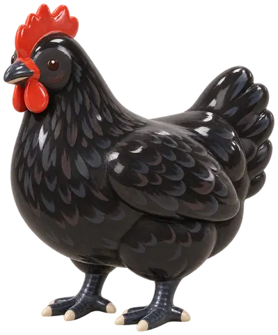 Australorp, figurine en faïence de FermeVallée