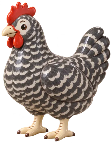 Coucou de Rennes, figurine en faïence de FermeVallée