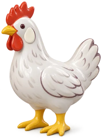 Leghorn, figurine en faïence de FermeVallée