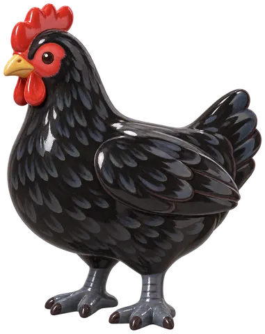 Poule ardennaise, figurine en faïence de FermeVallée