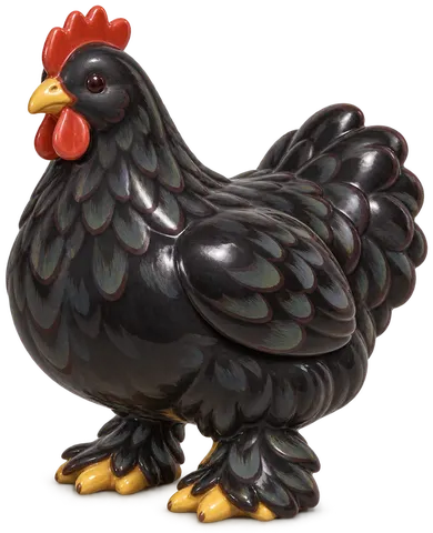 Poule Cochin, figurine en faïence de FermeVallée