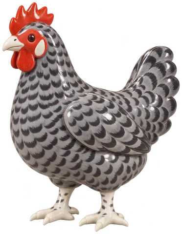 Poule d’Écosse, figurine en faïence de FermeVallée